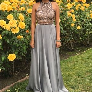 Grey prom dress